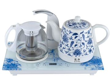 广东厂家直销陶瓷电热水壶礼品抽水茶具套装自动上水烧水加水器商务团购礼品