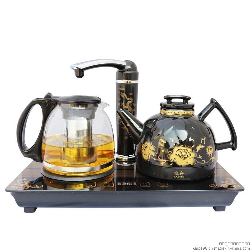 凯轩陶瓷电热水壶茶具套装自动上水烧水壶玻璃保温泡茶壶 团购礼品