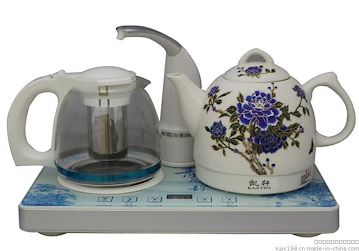 厂家批发自动上水电热水壶 语音陶瓷智能电茶壶 茶具加水抽水器